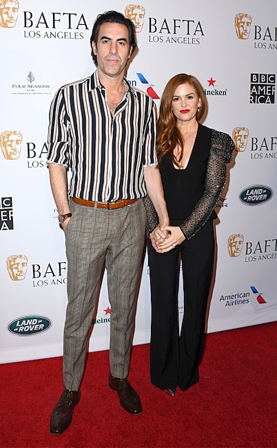 Sacha Baron Cohen, Isla Fisher, BAFTA Los Angeles Tea Party 2020